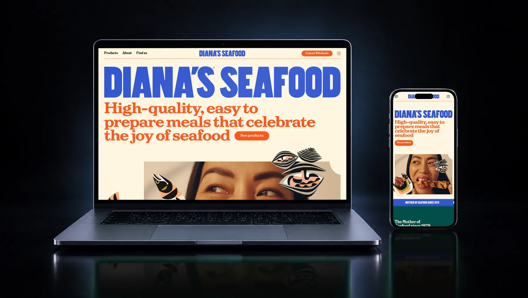 dianasseafood.com on desktop and mobile